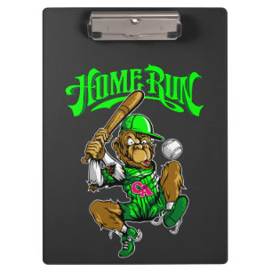 Carpeta De Pinza Béisbol Home Run Monkey