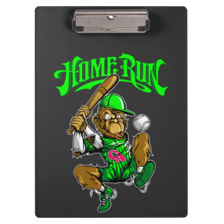 Carpeta De Pinza Béisbol Home Run Monkey