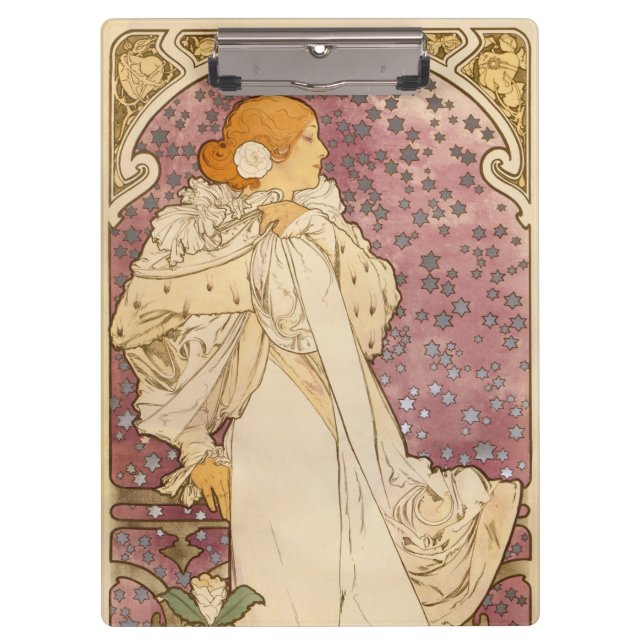 Carpeta De Pinza Belleza de mujer mucha Art Nouveau (Anverso)