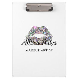 Carpeta De Pinza Beso con el logotipo del Purpurina ARTISTA MAKEUP