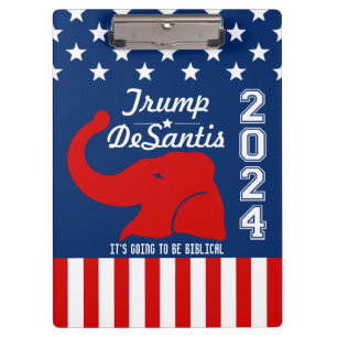 CARPETA DE PINZA BIBLIOTECA DE TRUMP DESANTIS 2024