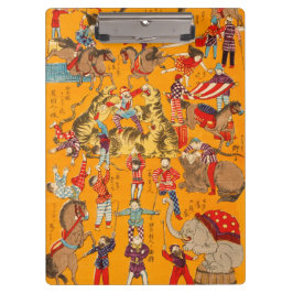 Carpeta De Pinza Big Japanese Circus woodblock print 