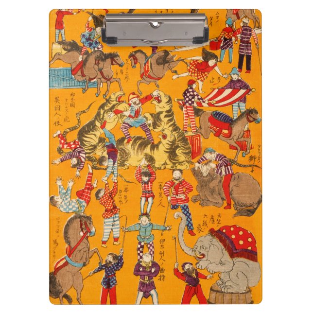 Carpeta De Pinza Big Japanese Circus woodblock print  (Anverso)
