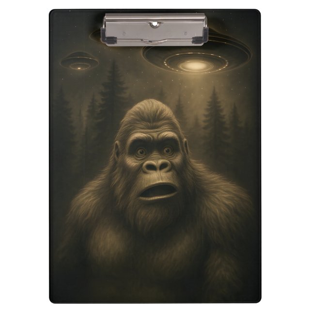 Carpeta De Pinza Bigfoot Sasquatch Alien UFO Funny (Anverso)