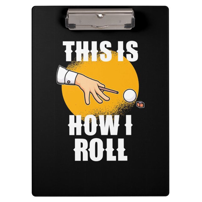 Carpeta De Pinza Billiards Player | This Is How Snooker Roll (Anverso)