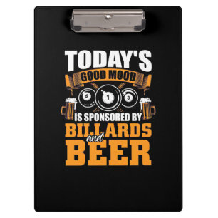 Carpeta De Pinza Billiards Player   Today Billiards And Beer