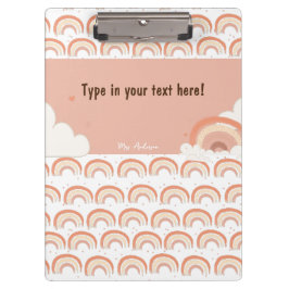 Carpeta De Pinza Binder personalizado del arcoiris del Boho moderno