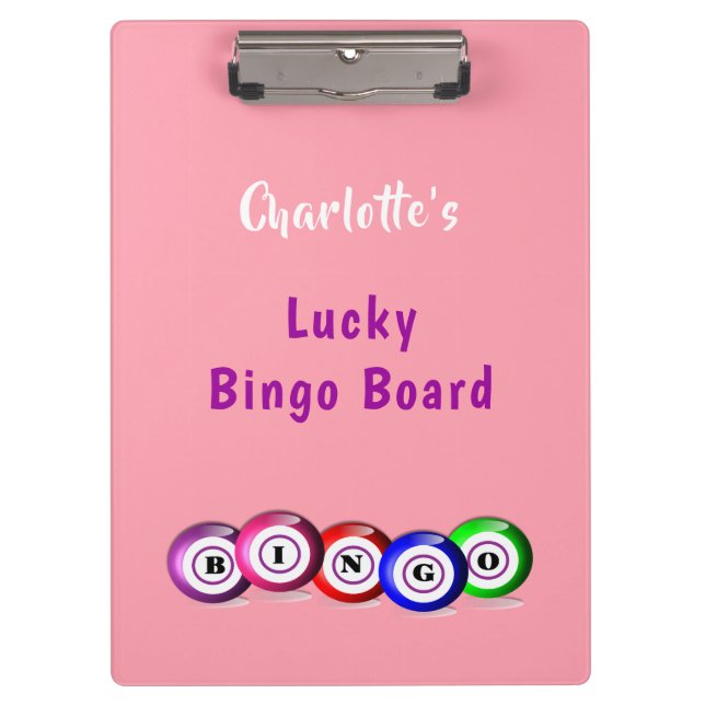 Carpeta De Pinza Bingo Amantes Personalizados de Bingo Afortunado C (Anverso)