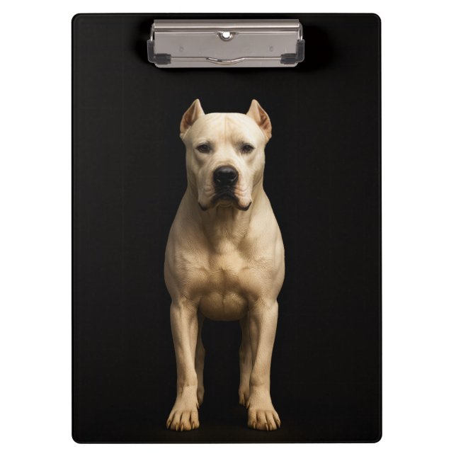 Carpeta De Pinza Black 4 Luxe Clipboard, Bold Dogo Argentino (Anverso)