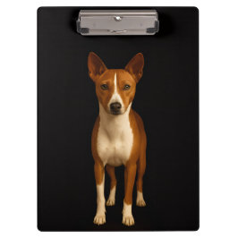 Carpeta De Pinza Black 4 Luxe Clipboard, Classy Basenji Dog
