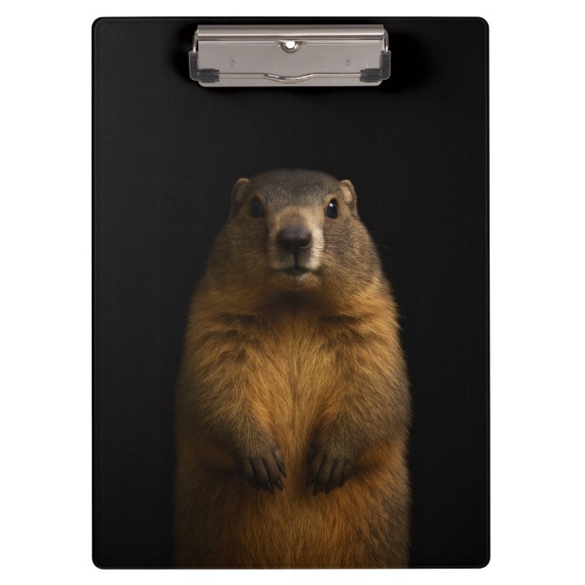 Carpeta De Pinza Black 4 Luxe Clipboard, Fluffy Marmot (Anverso)