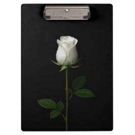 Carpeta De Pinza Black 4 Luxe Clipboard, Pure White Rose