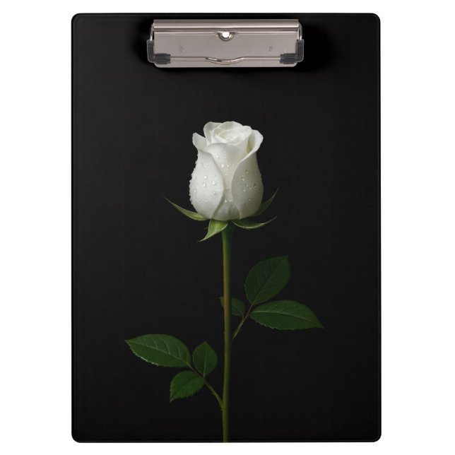 Carpeta De Pinza Black 4 Luxe Clipboard, Pure White Rose (Anverso)