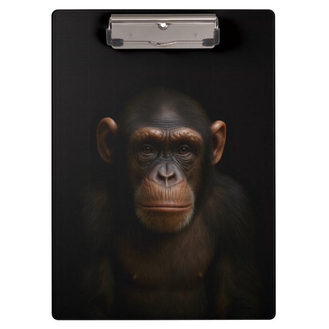 Carpeta De Pinza Black 4 Luxe Clipboard, Serene Chimpanzee (Anverso)