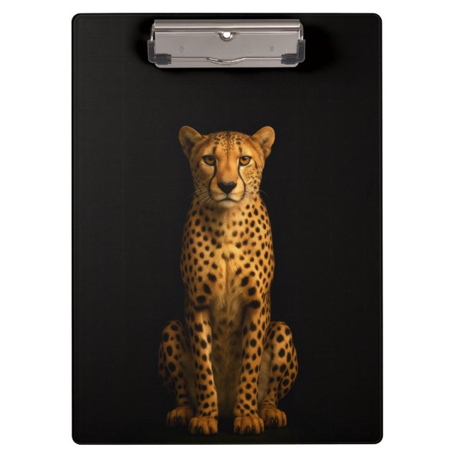 Carpeta De Pinza Black 4 Luxe Clipboard, Sleek Cheetah (Anverso)
