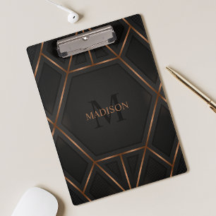 Carpeta De Pinza Black Gold Luxury Modern Minimal Resumen
