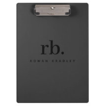 Black & Gray Minimal Monogram Clean Professional