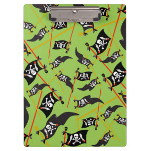 Carpeta De Pinza Black Pirate Flag Skulls White Bones Raiding