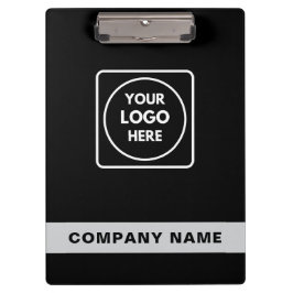 Carpeta De Pinza Black Silver Logo Template clipboard