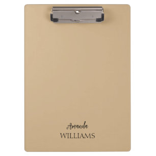 Carpeta De Pinza Black Trendy Elegant First Name   Tan Brown