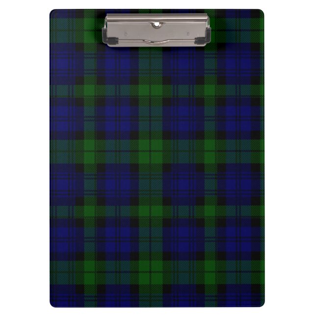 Carpeta De Pinza Black Watch Tartan Blue Green Plage (Anverso)