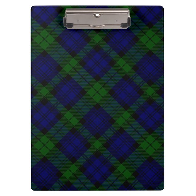 Carpeta De Pinza Black Watch Tartan Blue Green Plage (Anverso)