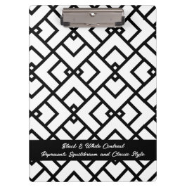Carpeta De Pinza Black White Logo Tagline Pro clipboard
