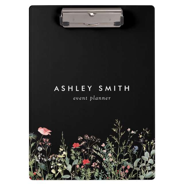 Carpeta De Pinza Black Wildflower Meadow (Anverso)