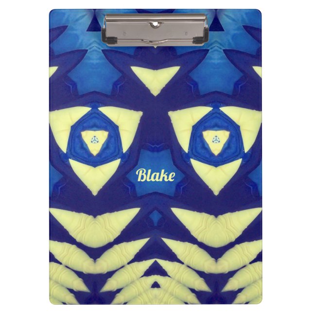 Carpeta De Pinza BLAKE ~ Diseño azul y crema (Anverso)