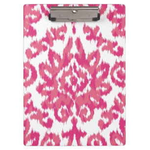 Carpeta De Pinza Blanco femenino étnico caprichoso de Ikat Boho y r