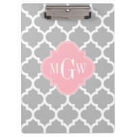 Blanco Gris Marroquí #5 Rosa 3 Monograma inicial