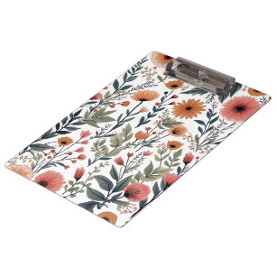 Carpeta De Pinza Bloom Donde Te Plantan - Floral Inspiradora