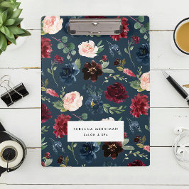 Carpeta De Pinza Bloom radiante | Floral acuarela personalizada