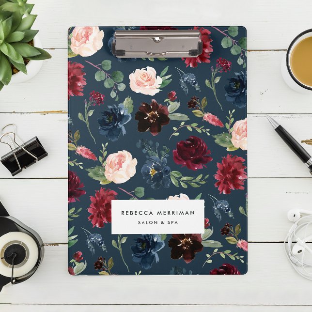 Carpeta De Pinza Bloom radiante | Floral acuarela personalizada (Subido por el creador)