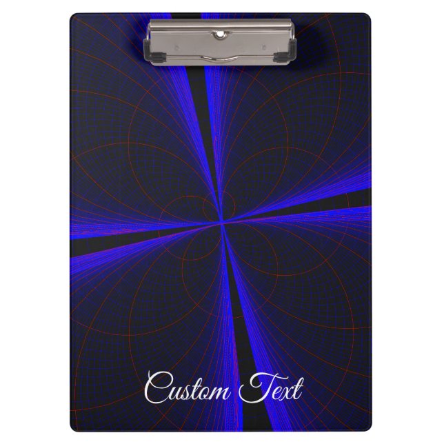 Carpeta De Pinza Blue Accent Clover Leaf Geometric Clipboard (Anverso)
