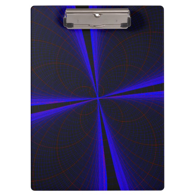 Carpeta De Pinza Blue Accent Clover Leaf Geometric Clipboard (Anverso)