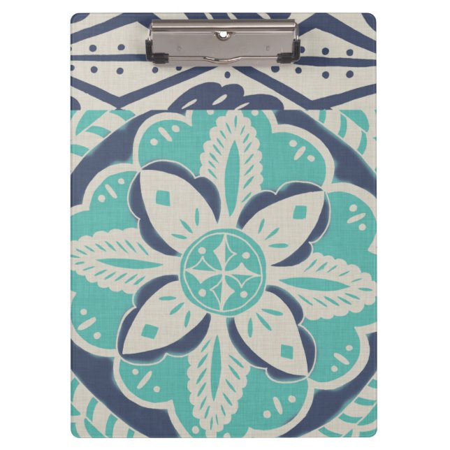 Carpeta De Pinza Blue Batik Tile IV (Anverso)