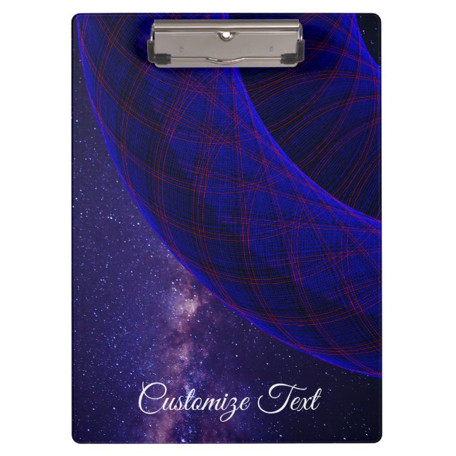 Carpeta De Pinza Blue Donuts In Outer Space Clipboard (Anverso)