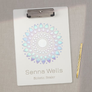 Carpeta De Pinza Blue Lotus Flower Mandala