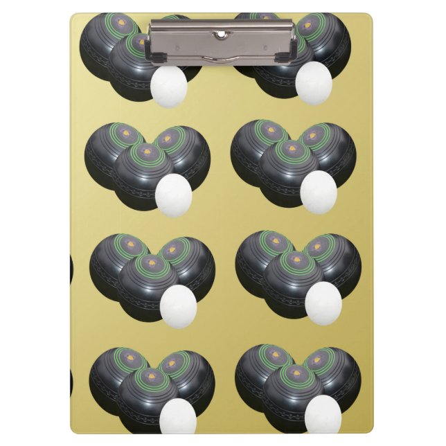 Carpeta De Pinza Bochas doradas, tablón de anuncios (Anverso)