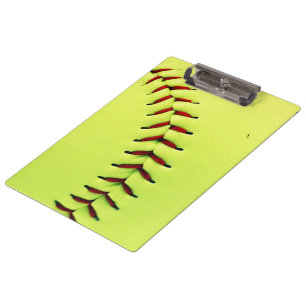 Carpeta De Pinza Bola amarilla del softball