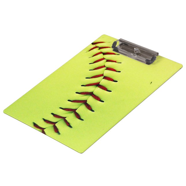 Carpeta De Pinza Bola amarilla del softball (Angular)