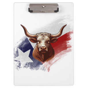 Carpeta De Pinza Bola de longhorn de Texas