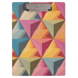 Carpeta De Pinza Bold Geometric Triangle Pattern 