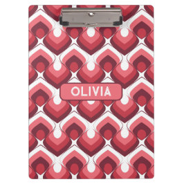 Carpeta De Pinza Bold Retro Modern Motif in Pinks