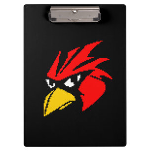 Carpeta De Pinza Bolsa de dibujo de la cara del pájaro pixelado
