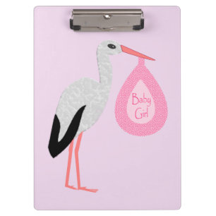 Carpeta De Pinza Bonito Bebé Rosa Stork