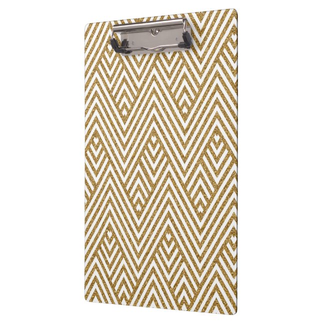 Carpeta De Pinza Bonito chevron zigzag diamante patrón (Izquierda)