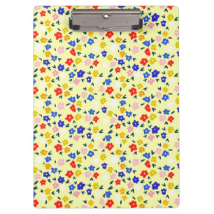 Carpeta De Pinza Bonito Floral Delicado y Lindo sobre Amarillo Past