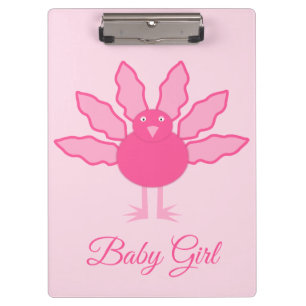 Carpeta De Pinza Bonito Niña Bebé Rosa Agradecimiento Personalizado